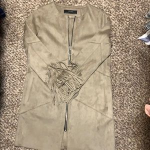 Zara basic suede coat